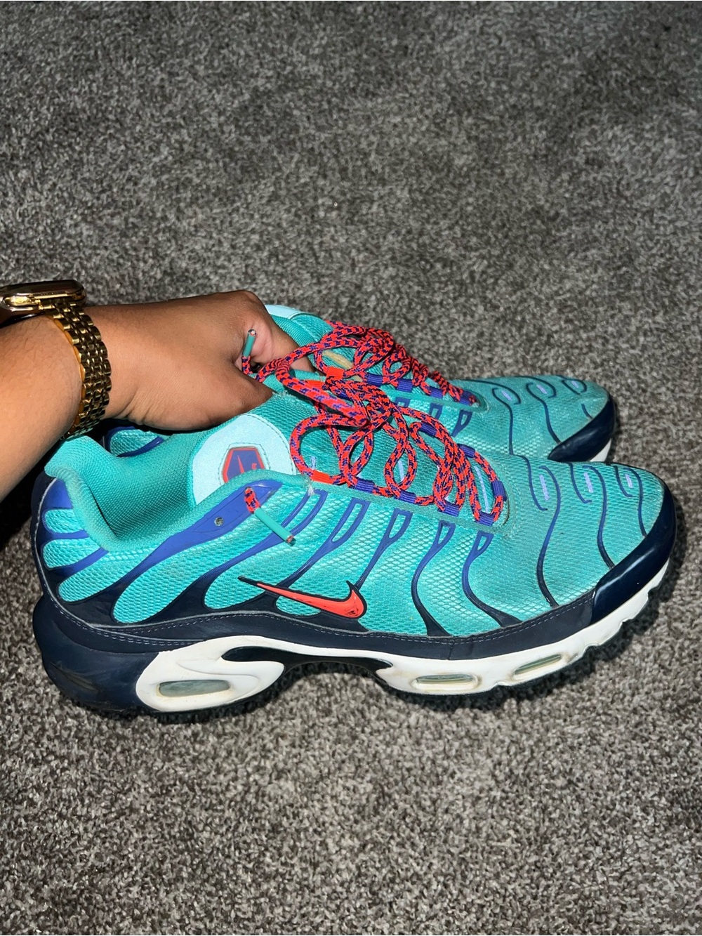 Nike Men’sTeal & Navy Air Max-Style Running Sneakers